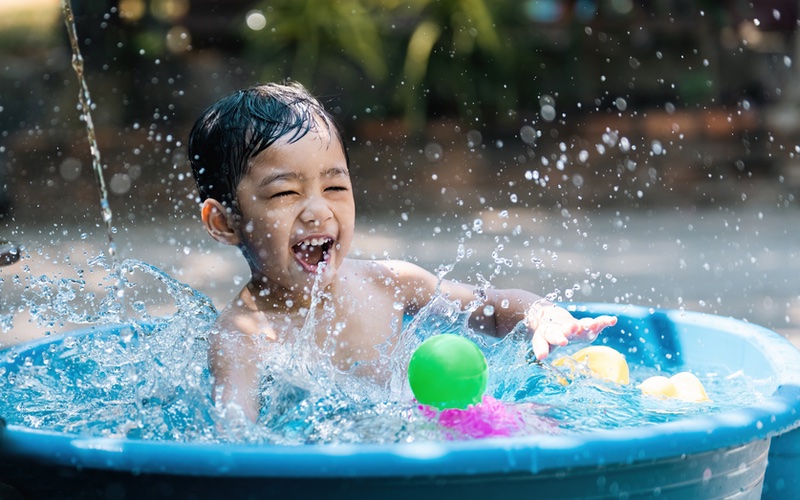 Fun water activity ideas to do with your kids this summer and keep them cool in Charlotte, NC - tips from Romp n' Roll